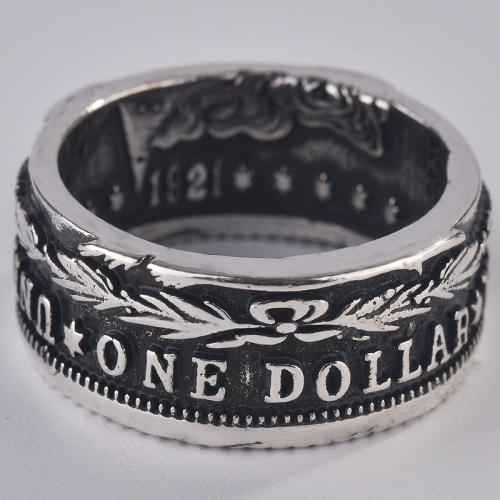 Brass Finger Ring, Donut, antique silver color plated, vintage & fashion jewelry & Unisex & different size for choice & blacken, black, nickel, lead & cadmium free, Sold By PC