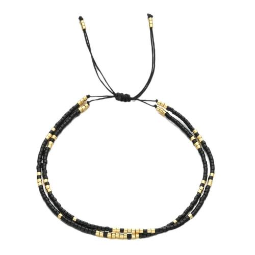 Bracelet de perles de verre, Seedbead, avec Cordon de noeud, fait à la main, Style bohème & réglable & pour femme, plus de couleurs à choisir, Longueur:Environ 16-28 cm, Vendu par PC