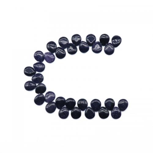 Perline blu pietraoro, Lacrima, DIY, blu scuro, 10x13mm, Appross. 30PC/filo, Venduto per Appross. 20 cm filo