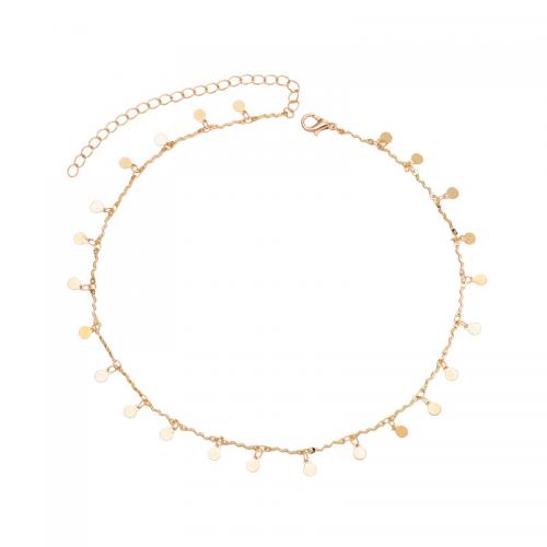 Messing Halskette, mit Verlängerungskettchen von 10CM, plattiert, für Frau, keine, frei von Nickel, Blei & Kadmium, Länge:ca. 35 cm, verkauft von PC