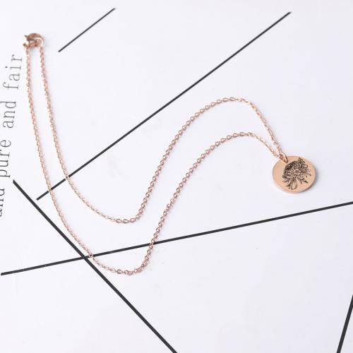 Stainless Steel Jewelry Necklace, 304 Stainless Steel, Round, fashion jewelry & laser pattern & Unisex, more colors for choice, nickel, lead & cadmium free, Pendant:20mm, Sold By PC