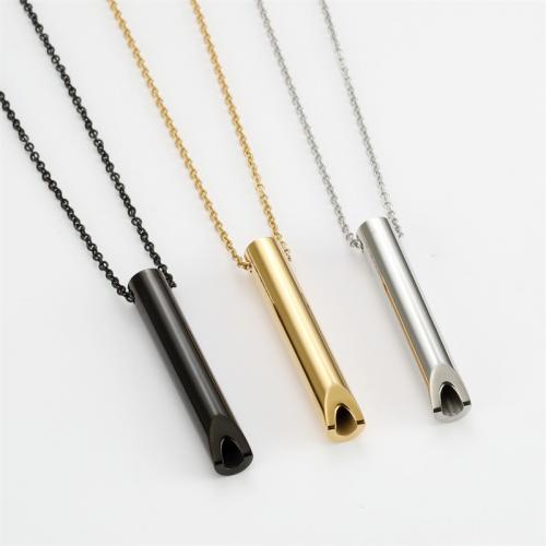 Stainless Steel Jewelry Necklace, 304 Stainless Steel, Vacuum Ion Plating, fashion jewelry & multifunctional & Unisex & different styles for choice, more colors for choice, nickel, lead & cadmium free, Pendant:6cm, Length:Approx 70 cm, Sold By PC