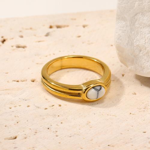 Ring Finger Titantium stali, ze Kamień szlachetny, do wyboru różne materiały & różnej wielkości do wyboru & dla kobiety, dostępnych więcej kolorów, sprzedane przez PC