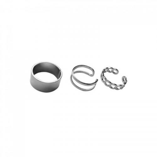 Zinklegering ringen, Zinc Alloy, drie stuks & mode sieraden & uniseks, meer kleuren voor de keuze, nikkel, lood en cadmium vrij, 3pC's/Stel, Verkocht door Stel