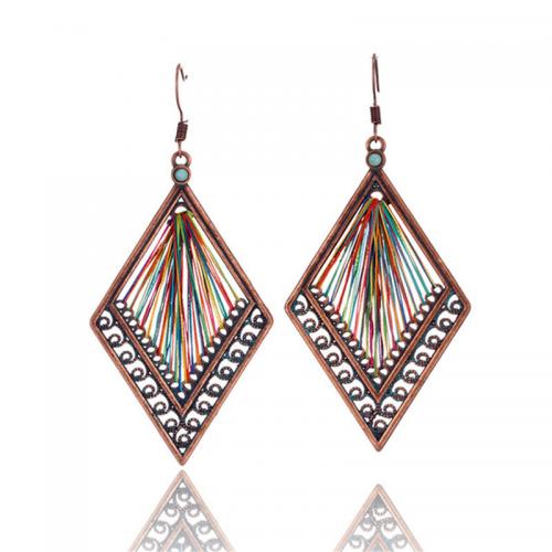 Zinc Alloy Drop Earrings with Seedbead fashion jewelry & for woman nickel lead & cadmium free Sold By Pair