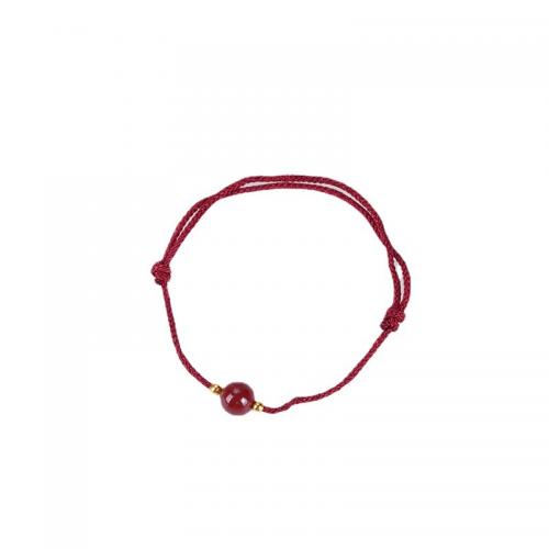 Fashion Cinnabar Bracelet, Milan Cord, with Cinnabar, fashion jewelry & Unisex, nickel, lead & cadmium free, Length:Approx 22 cm, Sold By PC