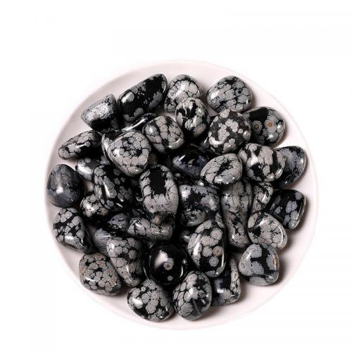 Snowflake Obsidian Dekoration, forskellig størrelse for valg, 100G/Lot, Solgt af Lot