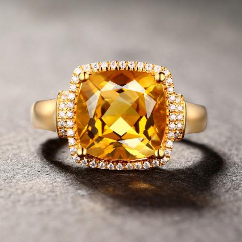 Ring Finger mosiądz, ze Kryształ, Kwadrat, Powlekane, biżuteria moda & dla kobiety & z kamieniem, dostępnych więcej kolorów, bez zawartości niklu, ołowiu i kadmu, inner diameter:17-18mm, sprzedane przez PC