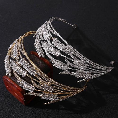 Bridal Tiaras Zinc Alloy fashion jewelry & for woman & with rhinestone nickel lead & cadmium free Inner Approx 155mm Sold By PC