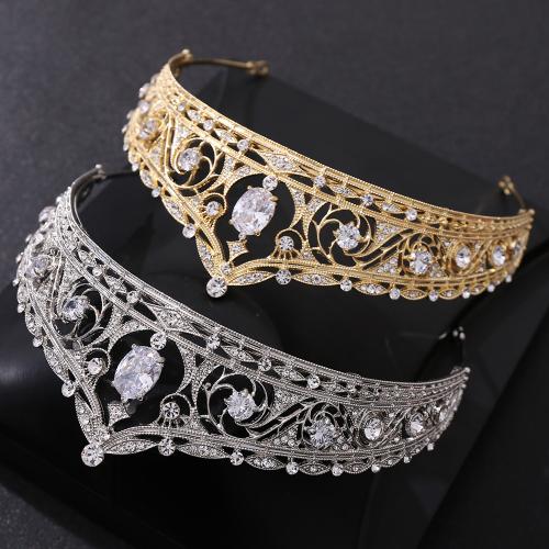 Bridal Tiaras, Tibetan Style, fashion jewelry & micro pave cubic zirconia & for woman, more colors for choice, nickel, lead & cadmium free, Inner Diameter:Approx 155mm, Sold By PC