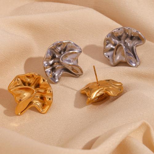 Edelstahl Ohrringe, 316 L Edelstahl, 18K vergoldet, Modeschmuck & für Frau, keine, 25.80x26.50mm, verkauft von Paar