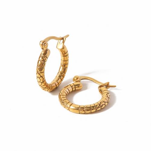 Acier inoxydable Levier Retour Earring, Acier inoxydable 304, bijoux de mode & pour femme, doré, 18x20mm, Vendu par paire