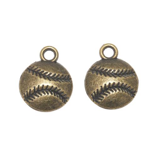 Zinc Alloy Pendants Baseball plated DIY nickel lead & cadmium free Approx Sold By Bag
