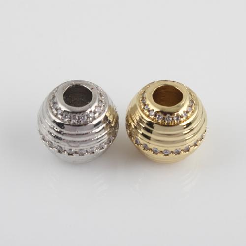 Brass Spacer Beads, Round, plated, DIY, more colors for choice, nickel, lead & cadmium free, 11x10mm, Sold By PC