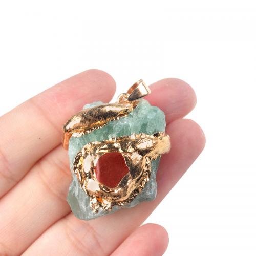 Gemstone Pendants Jewelry irregular gilding DIY Sold By PC