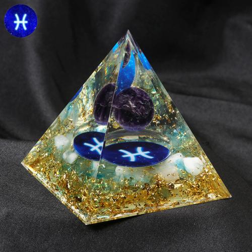 Fashion Decoration Resin with Gemstone & Amethyst Triangle fashion jewelry Sold By PC