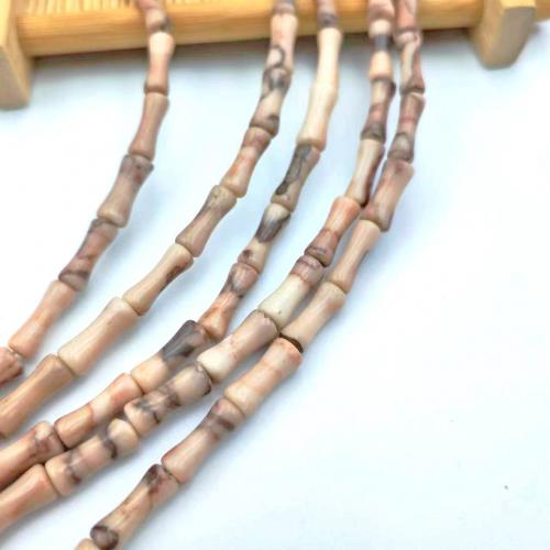 Gemstone Jewelry Beads Dragon Blood stone Bamboo DIY Approx Sold By Strand