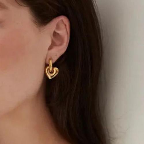 Stainless Steel Stud Earrings 304 Stainless Steel with Plastic Pearl 18K gold plated fashion jewelry & for woman nickel lead & cadmium free Sold By Pair