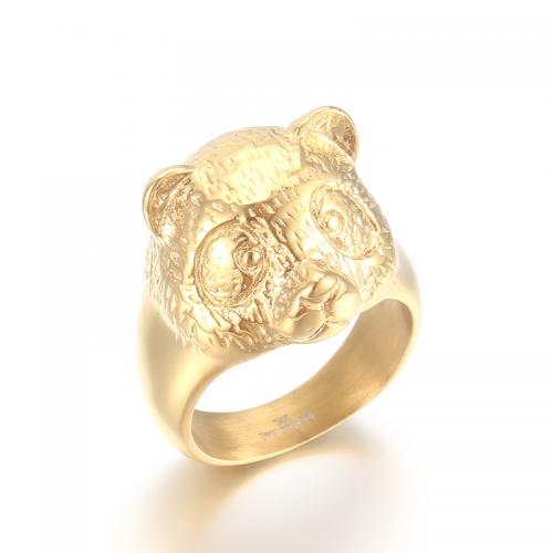 Prst prsten od inoxa, 304 nehrđajućeg čelika, Panda, modni nakit & različite veličine za izbor & za čovjeka, više boja za izbor, nikal, olovo i kadmij besplatno, Maximum width: 20mm;minimum width: 5mm., Prodano By PC