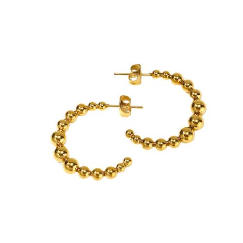 Titan Stahl Ohrring, Titanstahl, für Frau, goldfarben, 26x27mm, verkauft von Paar
