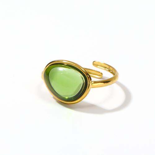 Titanium Čelik Finger Ring, s Dragi kamen, za žene, više boja za izbor, Prodano By PC