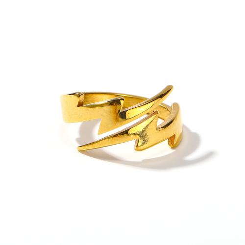 Anillo de dedo de Titantium Acero, Partículas de acero, diverso tamaño para la opción & diferentes estilos para la opción & para mujer, dorado, Vendido por UD