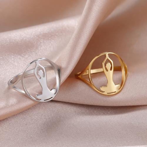 Stainless Steel Finger Ring, 304 Stainless Steel, Vacuum Ion Plating, fashion jewelry & Unisex & different size for choice, more colors for choice, thickness 1.1mm,width 15.3mm, Sold By PC