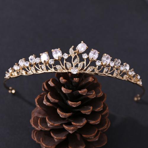 Bridal Tiaras, Tibetan Style, fashion jewelry & micro pave cubic zirconia & for woman, more colors for choice, nickel, lead & cadmium free, Inner Diameter:Approx 150mm, Sold By PC