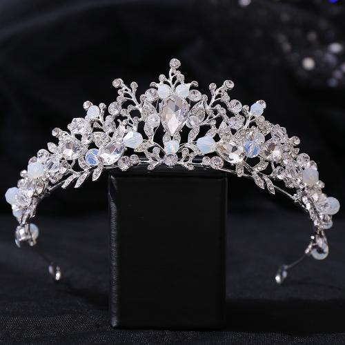 Bridal Tiaras Zinc Alloy with Crystal handmade fashion jewelry & for woman & with rhinestone nickel lead & cadmium free Inner Approx 150mm Sold By PC