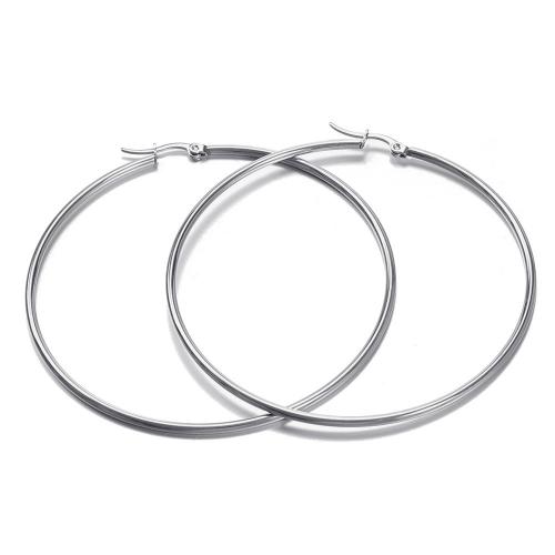 Stainless Steel Hoop Earring, 304 Stainless Steel, Donut, Vacuum Ion Plating, different size for choice & for woman, more colors for choice, 10PCs/Bag, Sold By Bag