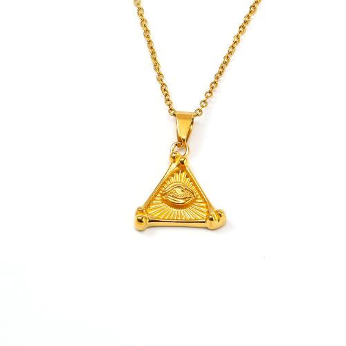 Titanstahl Halskette, mit Verlängerungskettchen von 5CM, für Frau, goldfarben, Länge:ca. 45 cm, verkauft von PC