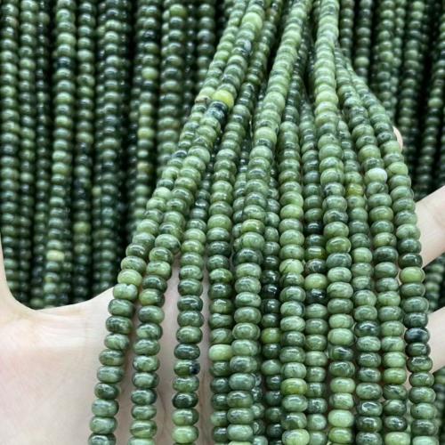 Perles en jade, Jade du Sud, abaque, poli, DIY & normes différentes pour le choix, vert, Vendu par Environ 38 cm brin