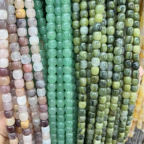 Gemstone Jewelry Beads, Natural Stone, barrel, polished, DIY & different materials for choice, more colors for choice, 8x8mm, Sold Per Approx 38 cm Strand