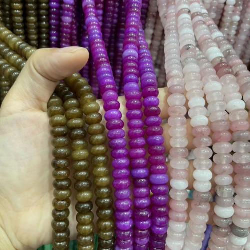 Jade Perlen, Abakus,Rechenbrett, poliert, gefärbt & DIY, keine, 6x10mm, verkauft per ca. 38 cm Strang