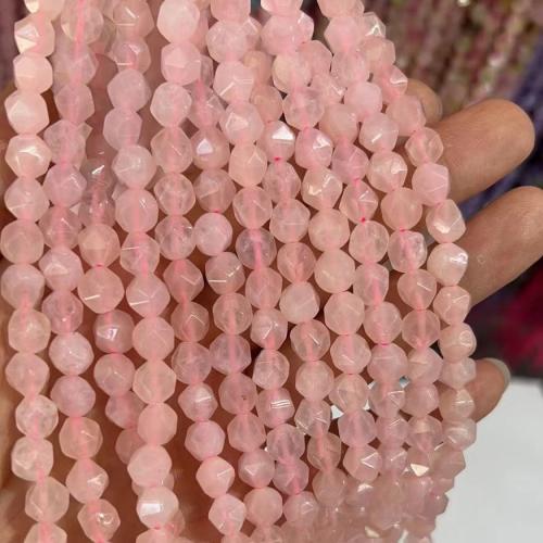 Natural Rose Quartz Beads, irregular, polished, DIY & faceted, pink, 8mm, Sold Per Approx 38 cm Strand
