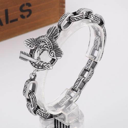 Stainless Steel Jewelry Bracelet, 316L Stainless Steel, fashion jewelry & different styles for choice & for man, Length:Approx 23 cm, Sold By PC