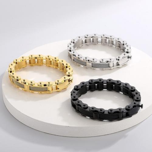 Bracelet en acier inoxydable, acier inoxydable 316L, bijoux de mode & pour homme, plus de couleurs à choisir, Vendu par PC