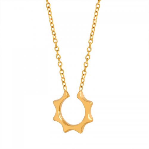 Titanstahl Halskette, mit Verlängerungskettchen von 5cm, 18K vergoldet, Modeschmuck & für Frau, goldfarben, 12mm, Länge:ca. 50 cm, verkauft von PC