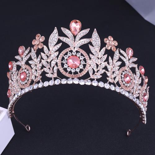 Bridal Tiaras Zinc Alloy fashion jewelry & for woman & with rhinestone nickel lead & cadmium free Inner Approx 160mm Sold By PC