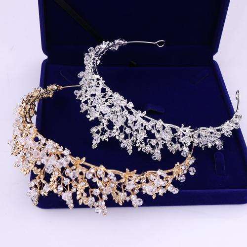 Bridal Tiaras Zinc Alloy handmade fashion jewelry & for woman & with rhinestone nickel lead & cadmium free Inner Approx 150mm Sold By PC