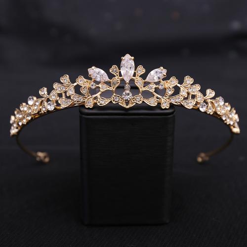 Bridal Tiaras Zinc Alloy with Cubic Zirconia fashion jewelry & for woman & with rhinestone nickel lead & cadmium free Inner Approx 145mm Sold By PC