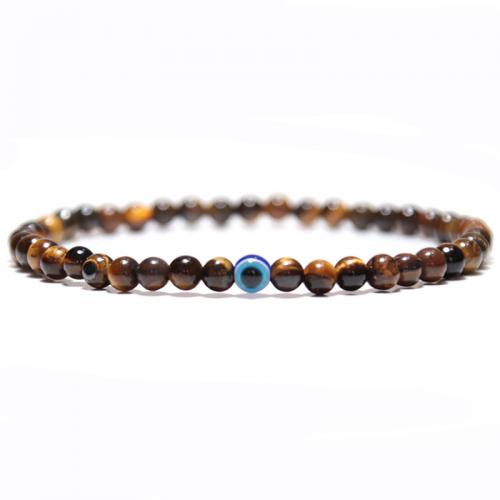 Evil Eye Jewelry Bracelet Natural Stone with Resin fashion jewelry & elastic & for man mm Length Approx 19 cm Sold By PC