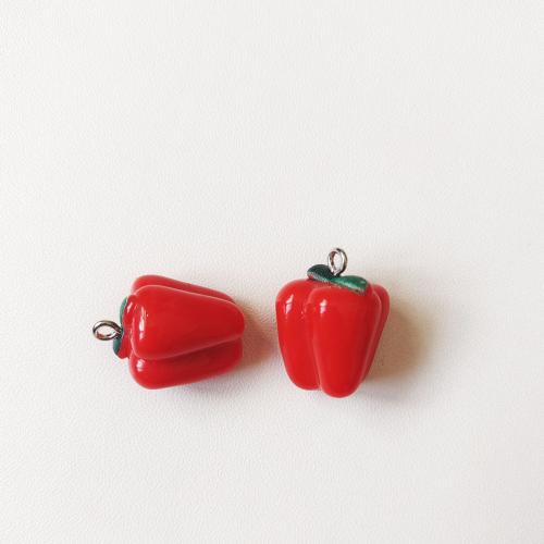 Resin Pendant, with Tibetan Style, Cayenne, DIY, more colors for choice, 22x15mm, 10PCs/Bag, Sold By Bag