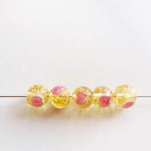 Perles murano faites à la main , chalumeau, Rond, DIY & lumineux, plus de couleurs à choisir, 10mm, 20PC/sac, Vendu par sac