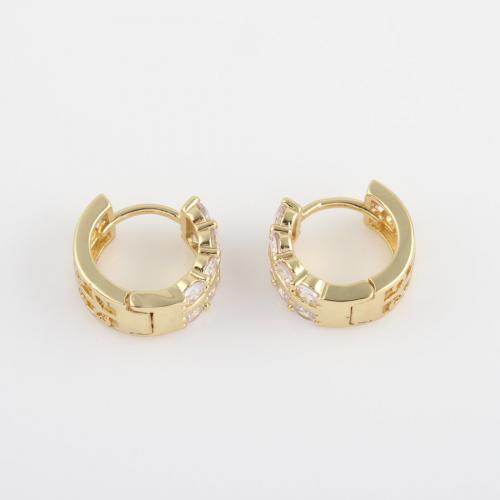 Brass Leverback Earring, Round, gold color plated, for woman, nickel, lead & cadmium free, 14.90x13.30x7.20mm, Sold By Pair