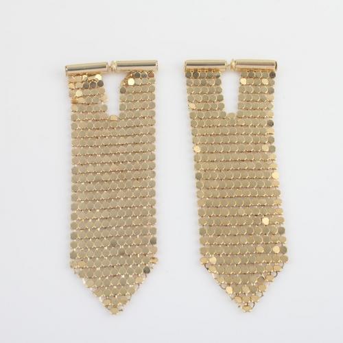Мода Fringe Серьги, Латунь, плакирован золотом, Женский, не содержит никель, свинец, 92.50x32.60x4.60mm, продается Пара