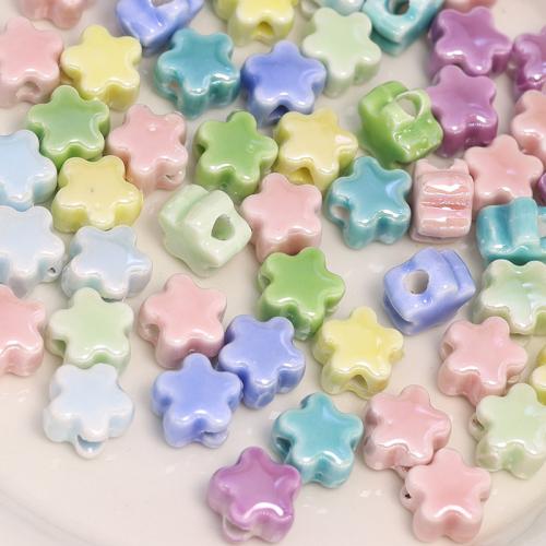 Perles bijoux en porcelaine, étoile, DIY, plus de couleurs à choisir, 12mm, Environ 100PC/sac, Vendu par sac