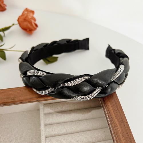 Hair Bands PU Leather fashion jewelry & with rhinestone Sold By PC