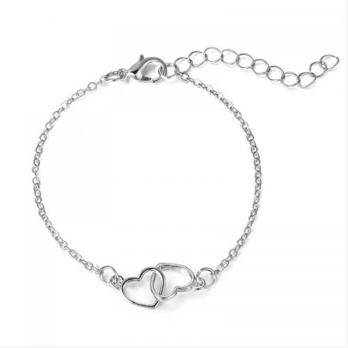 Zinc Alloy Bracelet with 4.8cm extender chain plated fashion jewelry & for woman nickel lead & cadmium free Length Approx 17 cm Sold By PC