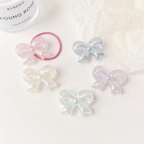 Mobile Phone DIY Decoration, Acrylic, Bowknot, UV plating, more colors for choice, 38x29mm, Approx 50PCs/Bag, Sold By Bag